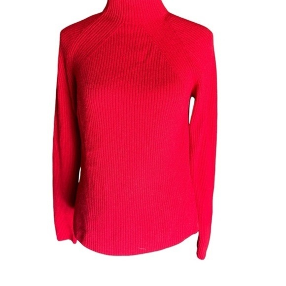 Price Drop!!🖤!! ERDOS PURE CASHMERE SWEATER PULLOVER SUPER SOFT DEEP RED size M - Picture 4 of 7